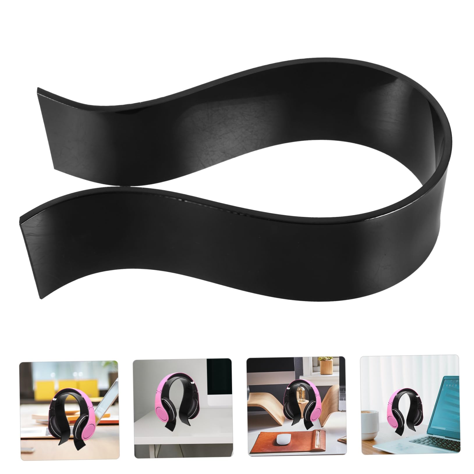 SHINEOFI 5piezas Soporte Para Auriculares Acrílico Organizador De Escritorio Para Almacenamiento De Headsets Soporte De Exhibición Para Gaming y Oficina