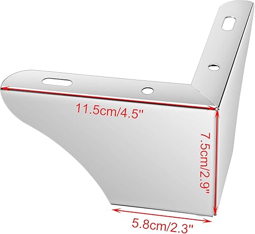 Miniatura 2 de BSTKEY Juego de 4 patas de metal moderno para muebles de 3.1 in, con tornillos de montaje, patas de repuesto para muebles, muebles, muebles,