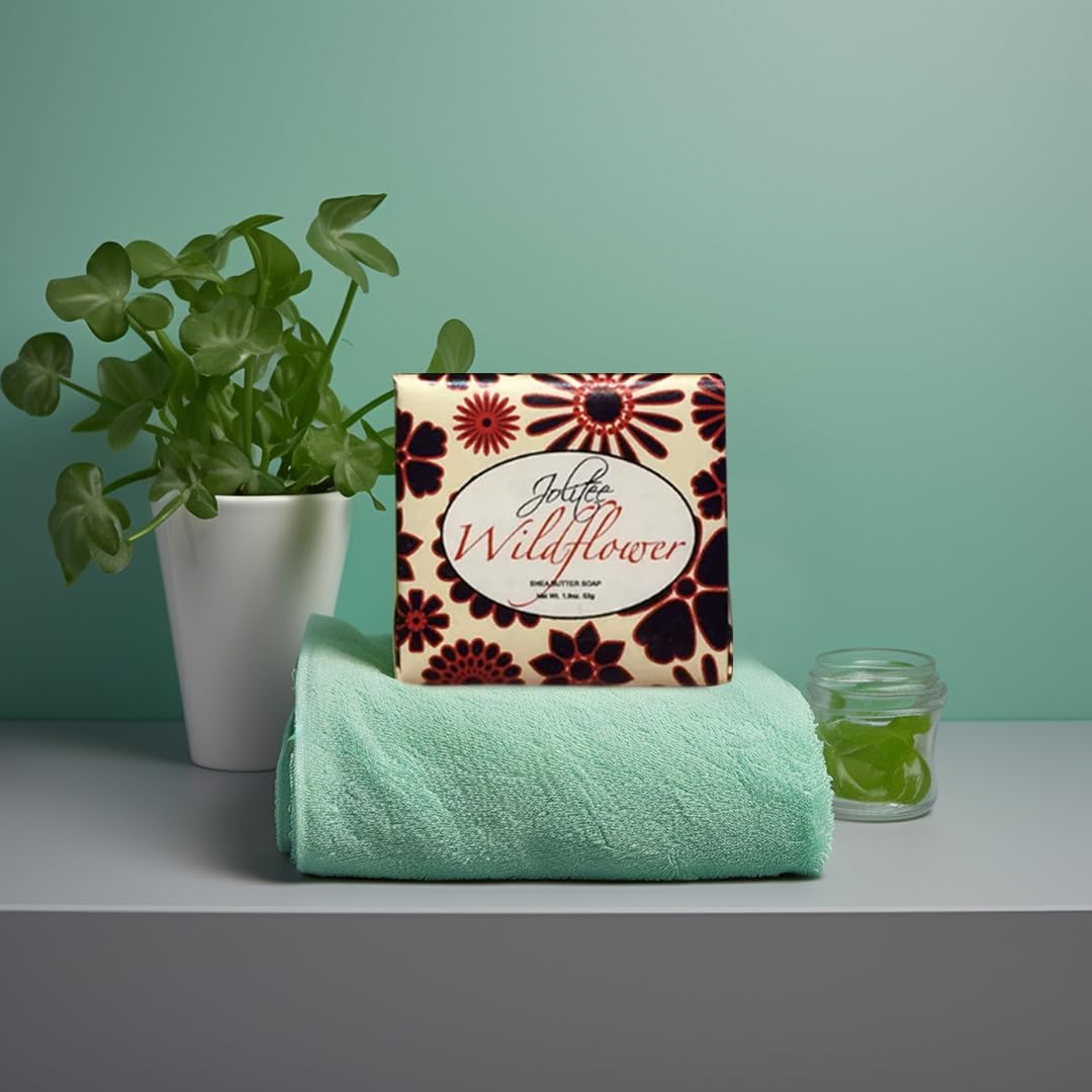 Jolitee 12-Piece French Milled Botanical Soap Set - Luxurious Mini Soaps with Shea Butter & Essential Oils, Perfect for Gifts, Made in USA (Wildflower Collection)
