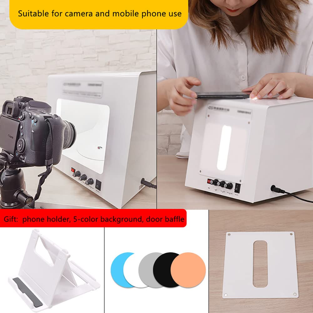 Scatola leggera per fotografia di gioielli con piattaforma girevole dimmerabile, softbox elettrico per studio fotografico per scansione 3D e produzione video
