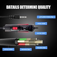 Vista 5 de SADES Auriculares G813 Playstation 4Gaming multiplataforma con micrófono de 0138in control de volumen en línea auriculares sobre la oreja
