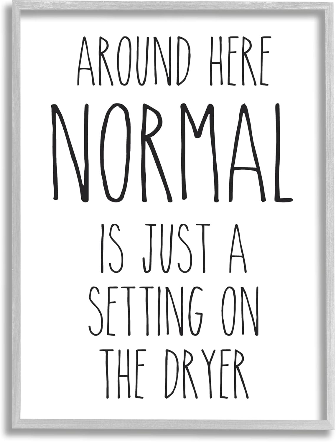 Stupell Industries Normal Dryer Setting Funny Laundry Dryer Lettering, Design by Lettered and Lined