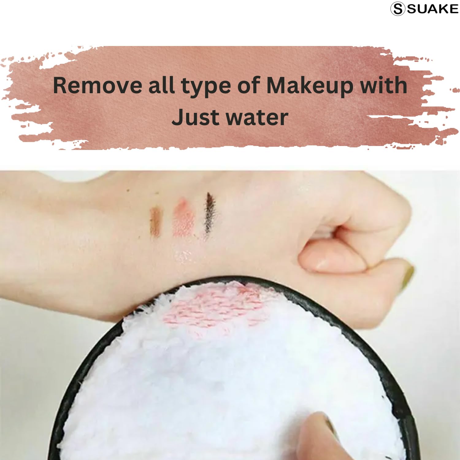SUAKE Reusable Makeup Remover Pads – Soft & Washable Cotton Pads for Face & Eye Makeup Removal – Eco-Friendly, Gentle on Oily, Dry & Sensitive Skin (Multicolor Pack of 1) - Image 2 thumbnail