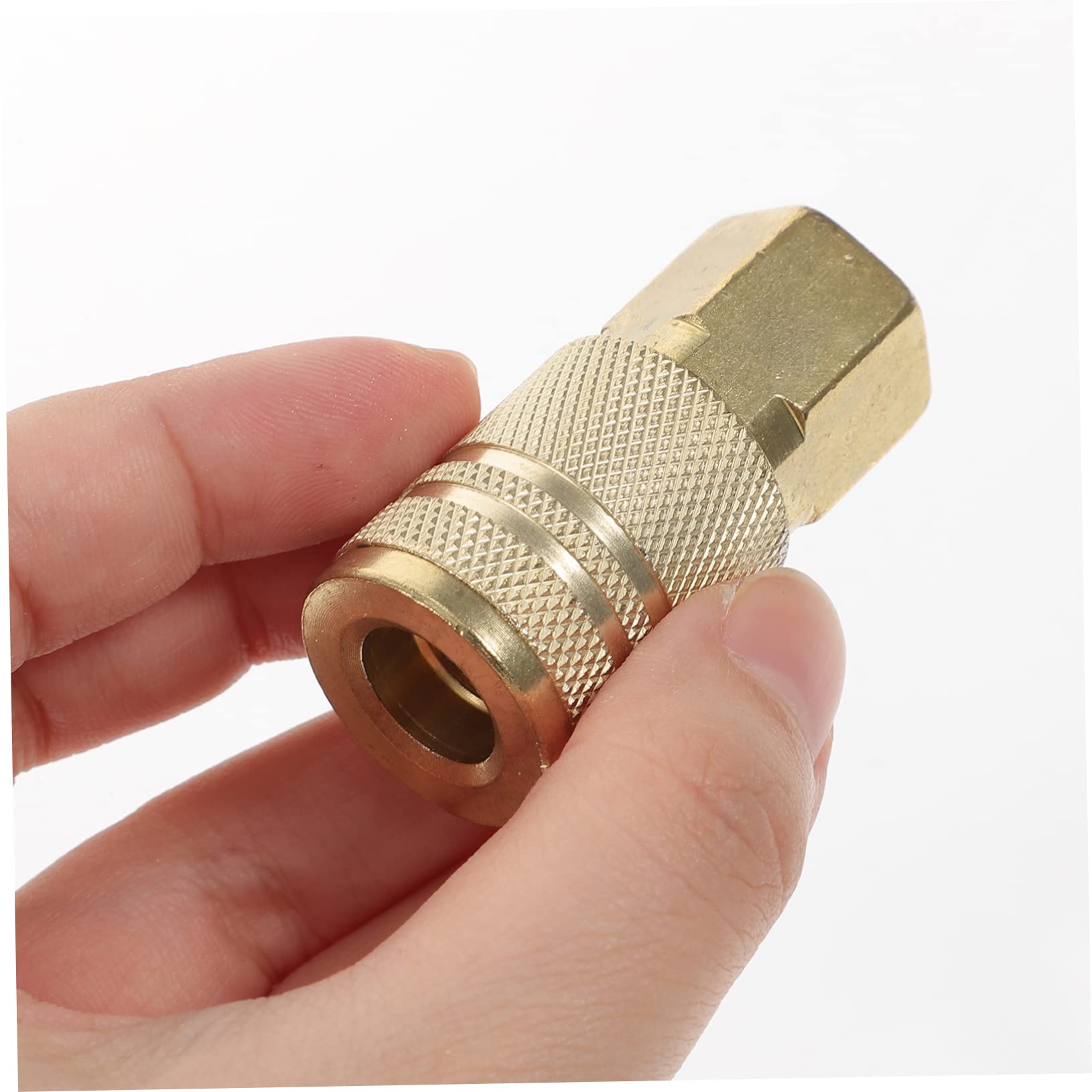 Mipcase 10 Pezzi Raccordo Rapido per Tubo Aria, Connettore 1/4 Pollice in Ferro Dorato, Sgancio Rapido per Utensili Pneumatici e Compressore