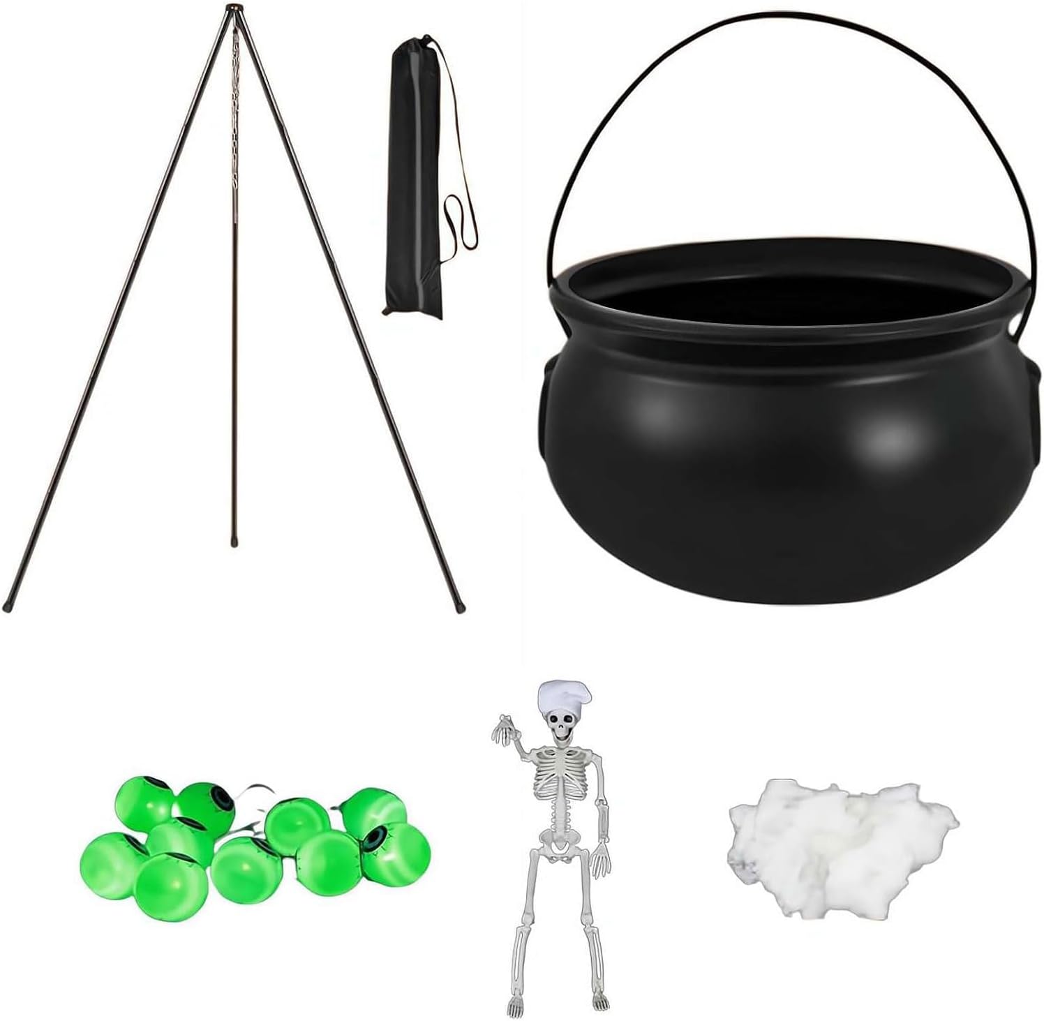 Halloween Necromancer Container Light Decoration with Framework Fog Showerer Eerie Effect for Party Deck Witch Container Party Decoration