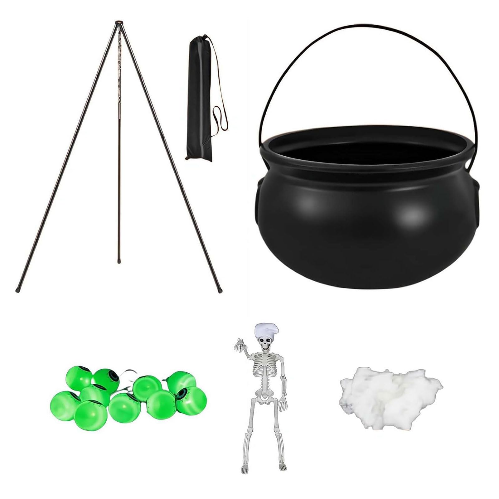 YWLUUOO Metal Polystyrene Necromancer Container LED Decoration Framework Fog Maker Halloween Party Highlight Witch Container Fog Party Decoration