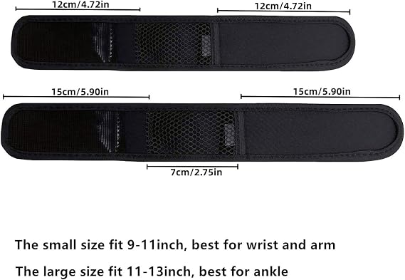 Adjustable Arm&Ankle Fastener WristBand Mesh Pouch Straps Compatible with Fitbit/Runlio/Samsung/Garmin/Xiaomi Fitness Tracker