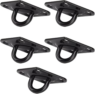 BORDSTRACT 5 Pcs Eye Plate Stainless Steel Thicken Eye Pad, Diamond Bearing Door Fixing Buckle, for Ceiling Chandeliers Sandbags Swings(6mm)