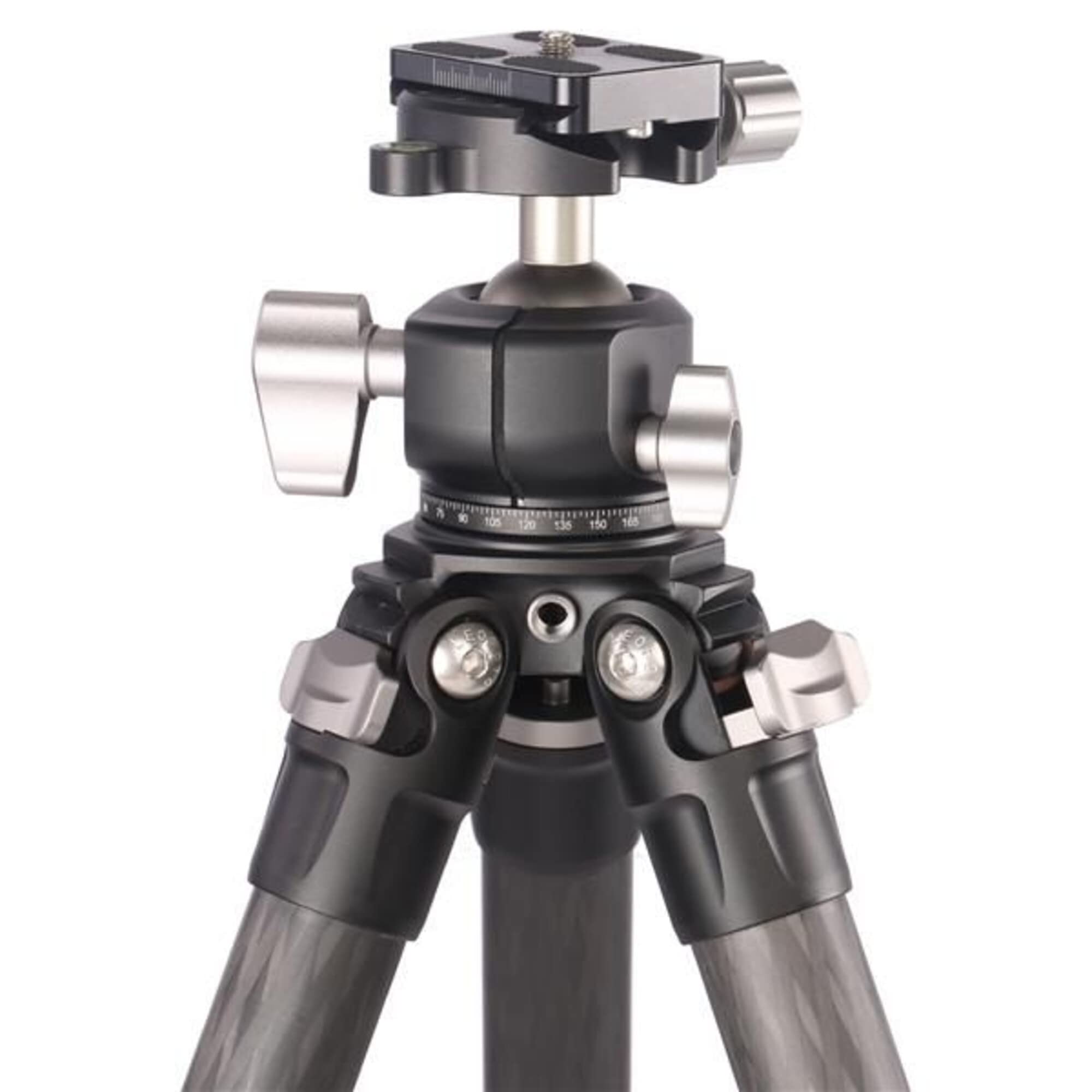 Leofoto - Ranger - Trípode de Carbono con Cabeza esférica - Ligero - Patas Ajustables en 3 ángulos - Ideal para fotografía Macro - LS-284C+LH-30 Negro