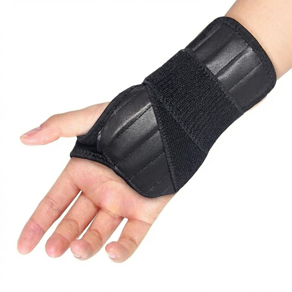 Wrist Brace Support for Carpal Tunnel and Tendonitis -Heavy Duty Night Splint with 7 Splints for Maximum Support & Pain Relief , Adjustable Wrist Support for Arthritis, Sprains, Working Out - Fits Right Hand, Men & Women (fit 15-21cmďź
