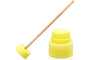 2.36-3.94" Sponge on a Stick Pottery with 5 Pottery Sponges