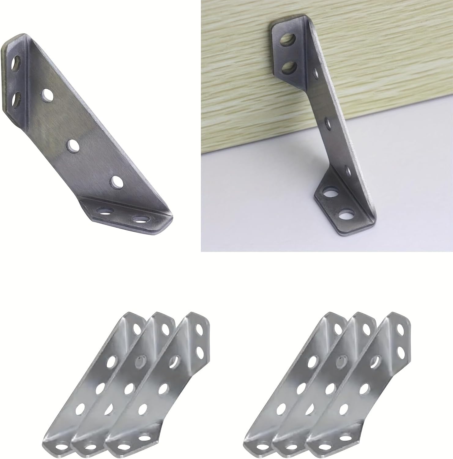 10Pcs Triangle Bracket Furniture Support Thickened Universal Connector Corner