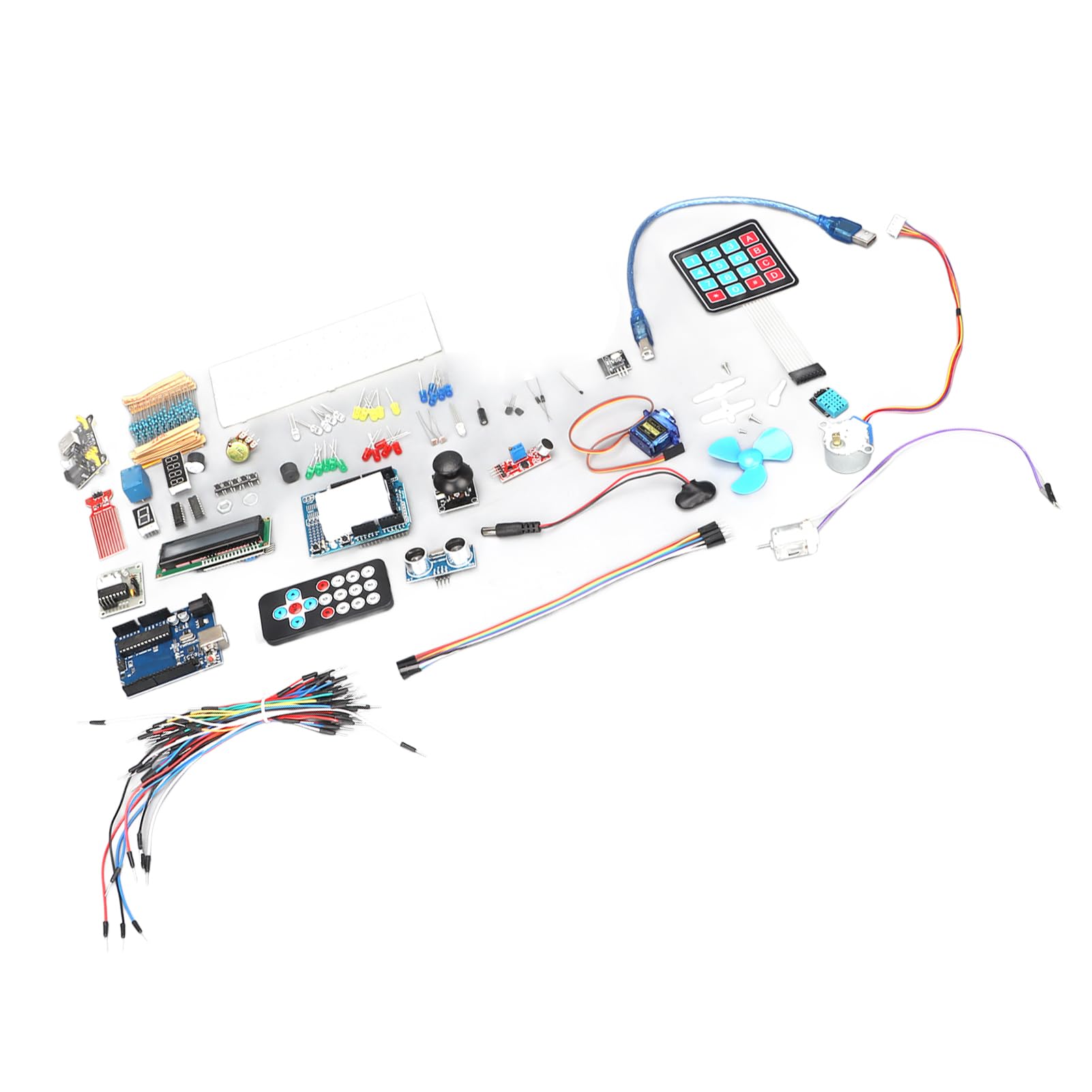 Starter Kit R3 Set Didattico Completo di Componenti Elettronici Fai-da-te Tutorial su CD per Principianti e Professionisti