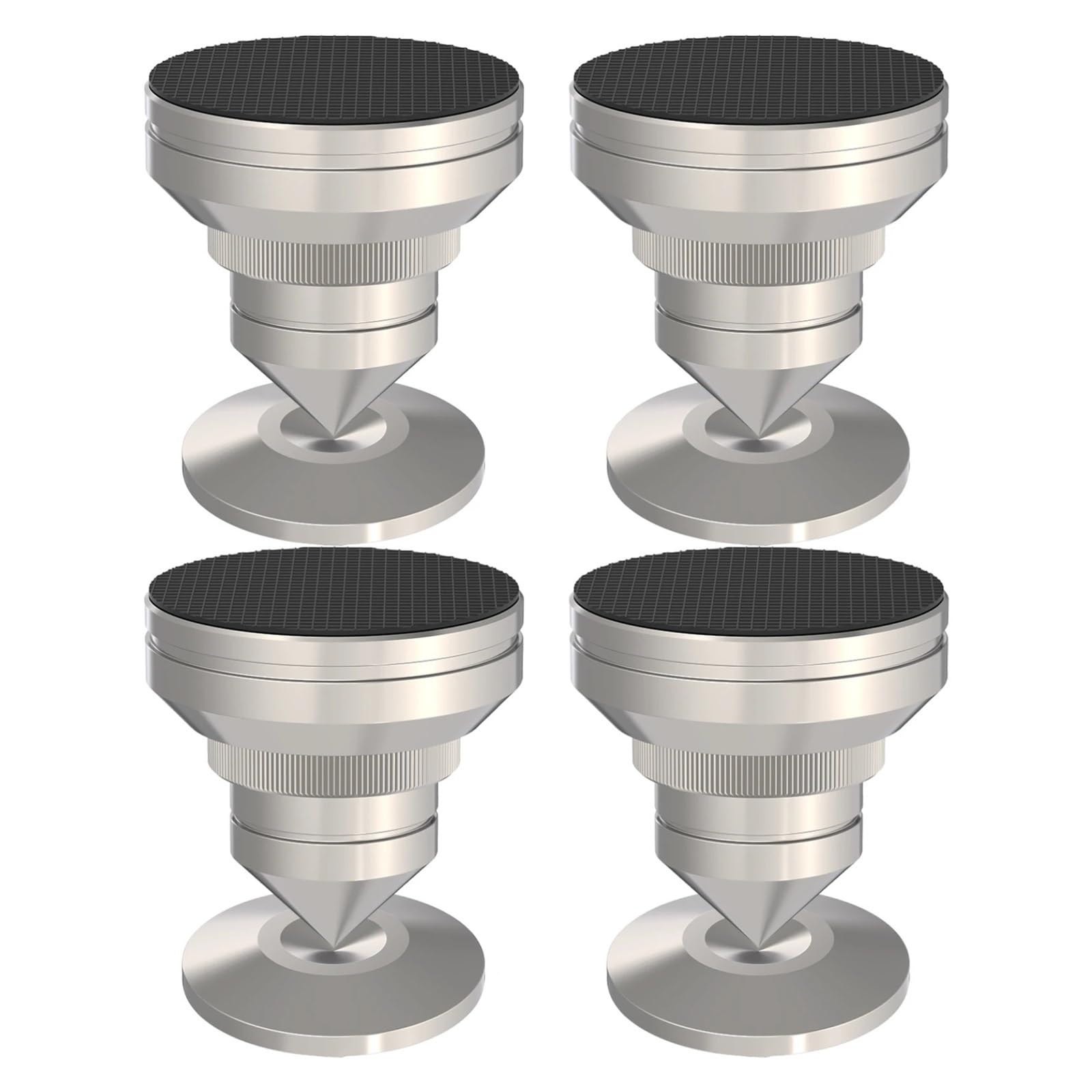 Inox SpeakerSpike Punte for altoparlanti antivibranti da 4 pezzi | Supporti for altoparlanti for dispositivi HiFi e altoparlanti Supporto regolabile for protezione da pavimento