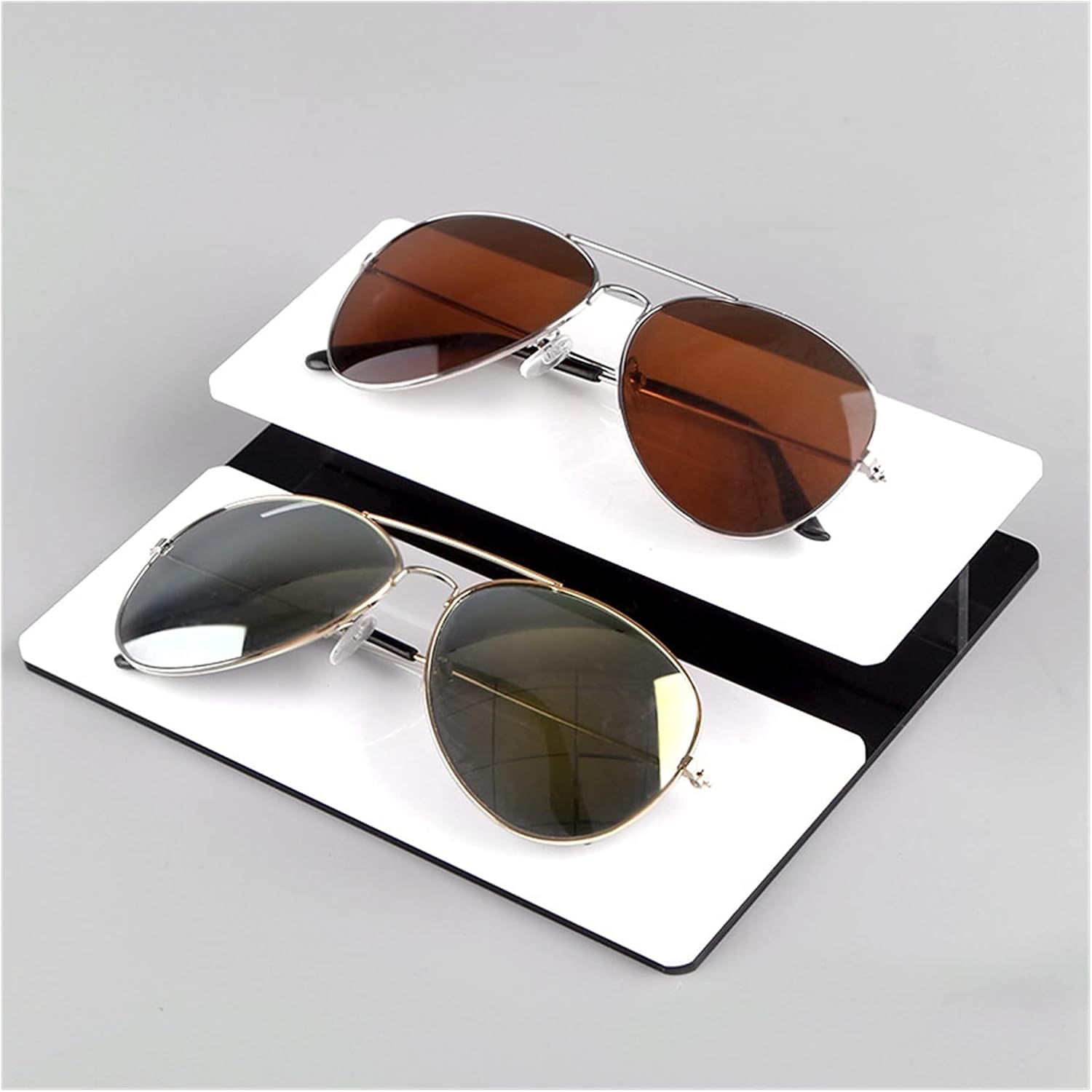 Multilayer Acrylic Sunglasses Display Rack Shelf Eyeglasses Showing Stand Jewelry Desktop Glasses Stand Display Rack Organizer Sunglasses Display Stand (Color : 2 Layers) (2 Layers)