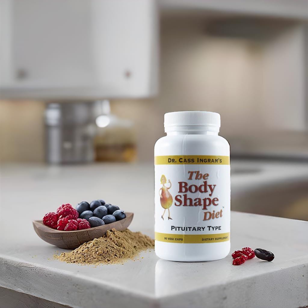 Dr. Cass Ingram's Body Shape Diet Pituitary Support Formula - Natural Metabolism & Hormone Balance - Wild-Sourced Herbs, Royal Jelly & Maca Root