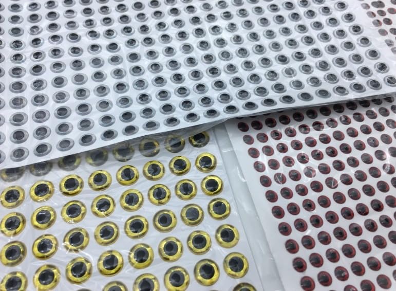 300 piezas de ojos 3D para pesca, accesorios DIY miniatura 4