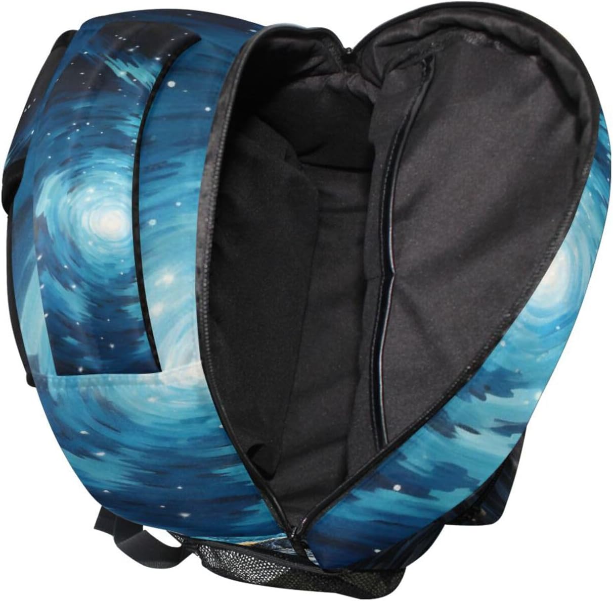 Wolf Blue Starry Sky Backpacks 3rd 4th 5th Grade School Bookbags Travel Laptop Daypack Bag Purse for Boys Girls Teens