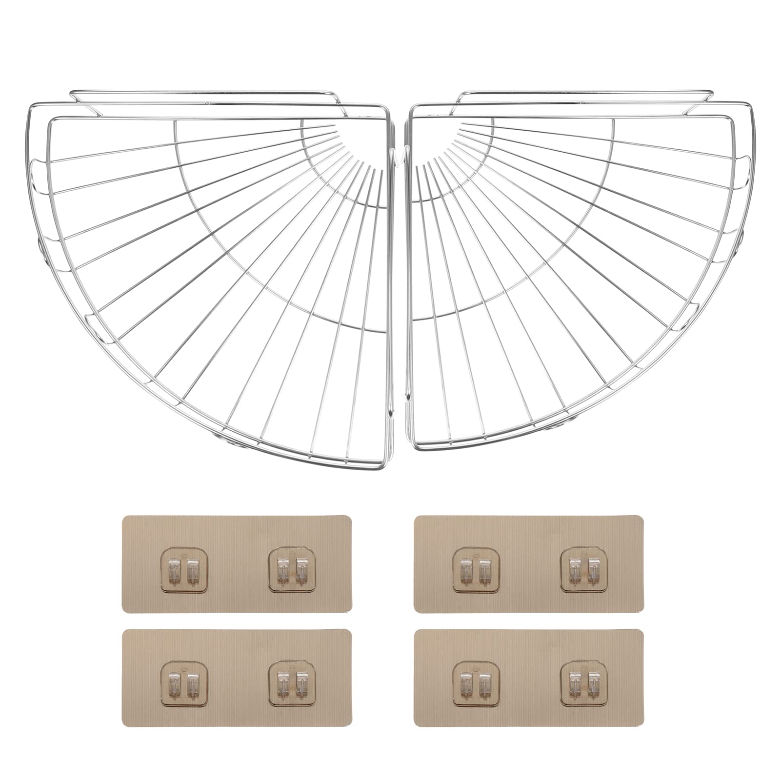 Cabilock 2 Juegos Estante Triangular Cuarto De Baño Cesta Triangular Drenaje Estante Triangular Ducha Estante De La Esquina Del Inodoro Moda Acero Inoxidable Cesta De Baño