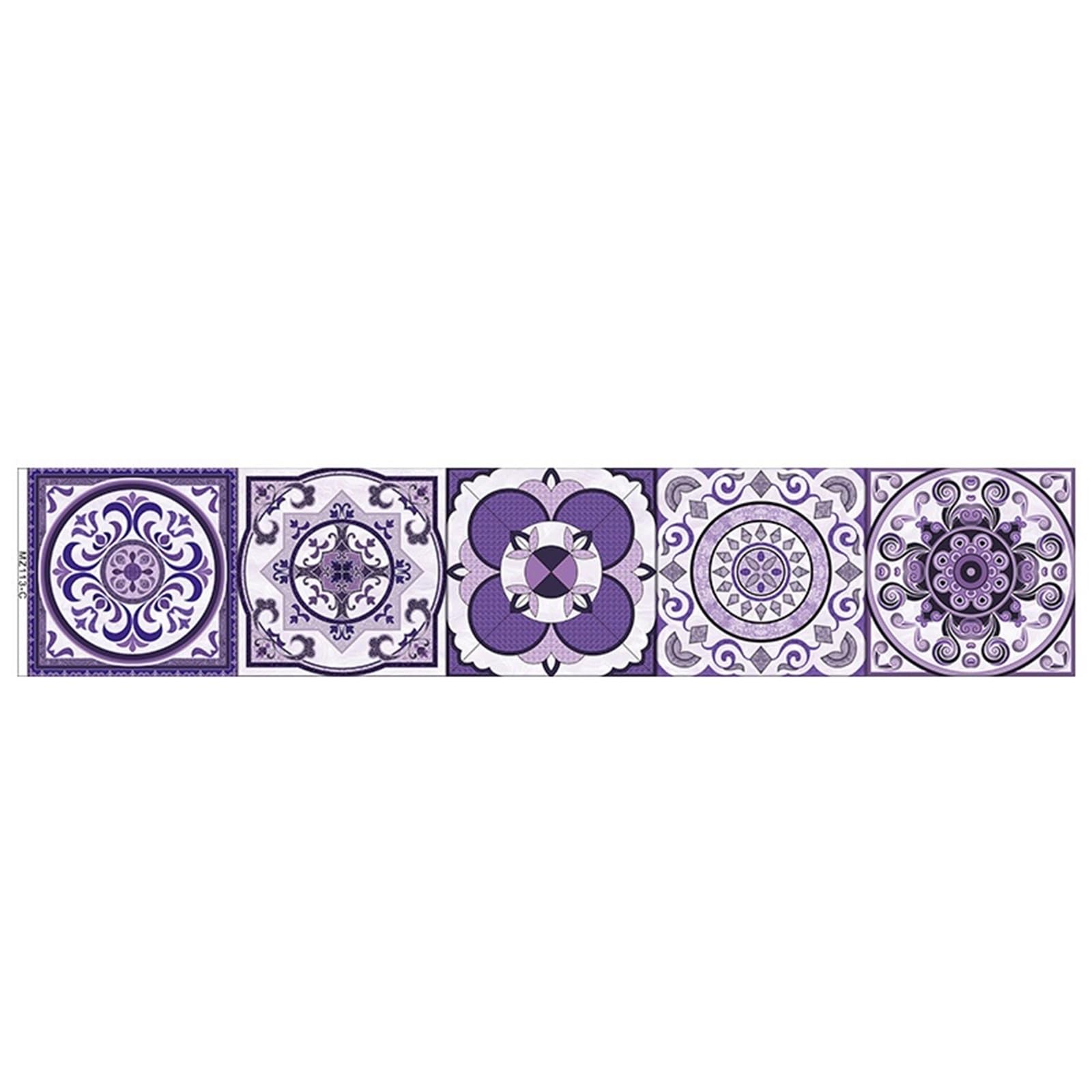 EJvkrbtx Tile Stickers Multicolor Multiple Sizes Self-Adhesive Mural Kitchen(Color 24,10cmX50cmX1pc)
