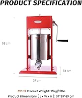 Vista 22 de Hakka 15 Pound Sausage Stuffer 2 Speed Stainless Steel Vertical Sausage Maker by HAKKA BROTHER
