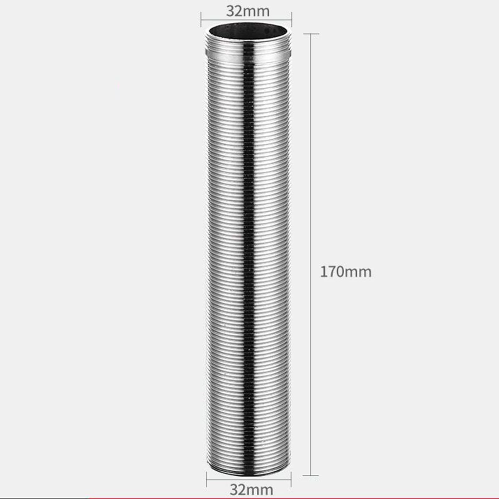 Aeratore per rubinetto esteso con tubo filettato per foro singolo caldo e freddo cucina e bagno lavello fisso in acciaio inox design 32 * 170 mm ed elegante.