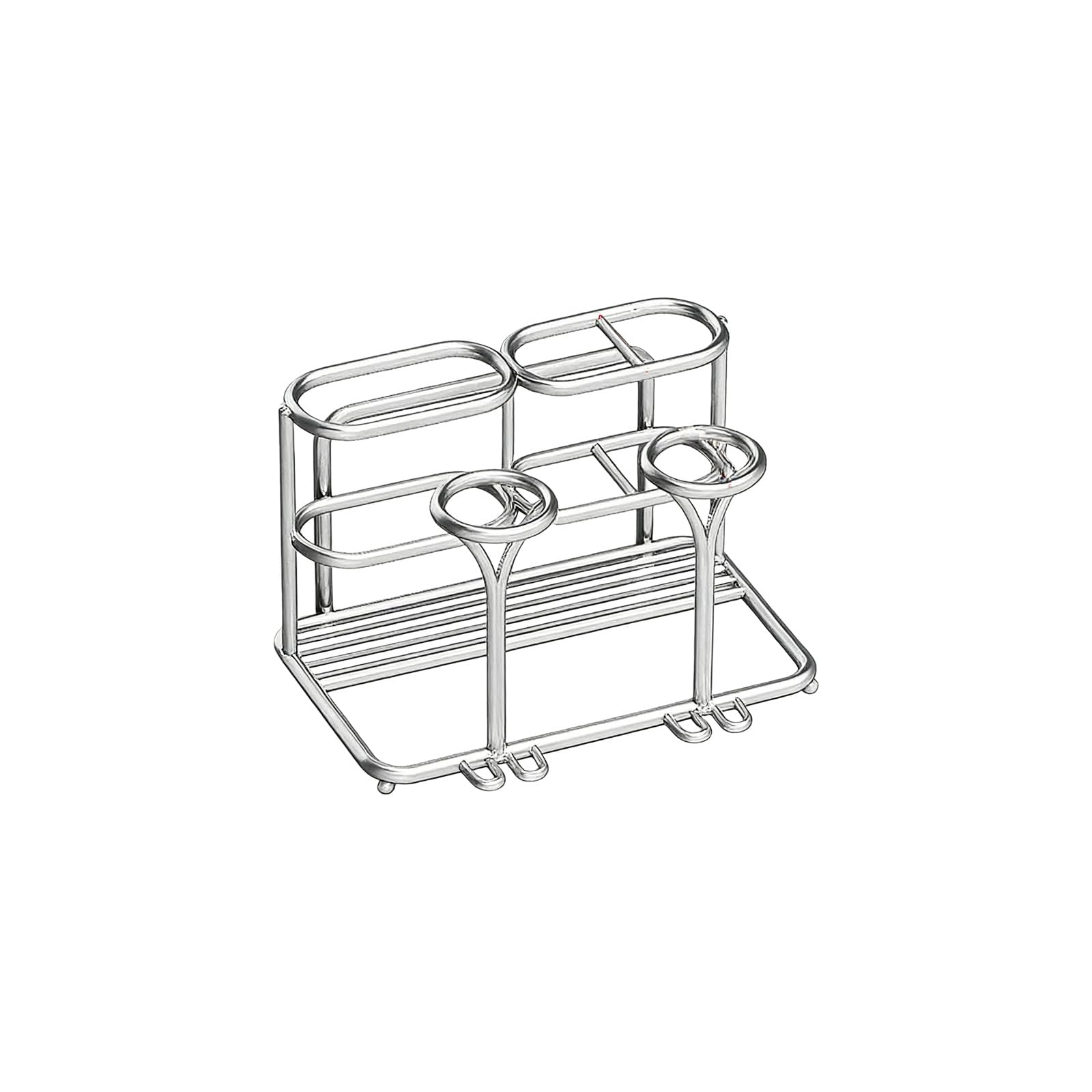 Tsophreniq Stainless Steel Toothbrush Wall Mount Rack for Toothbrush Toothpaste Bathroom Countertop Organizing Helper Essential Wall Mount Toothbursh Organizers