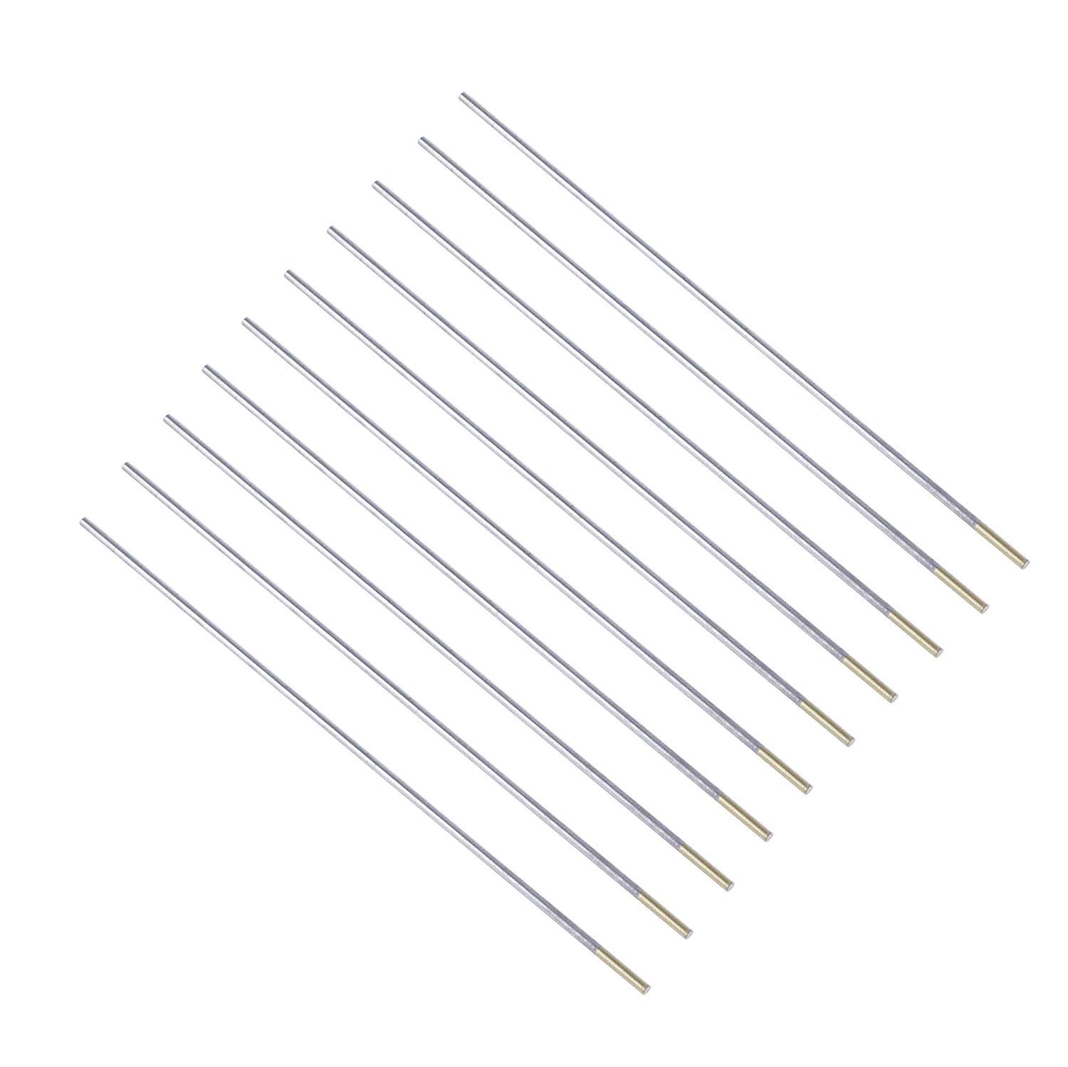 TIG elektrody spawalnicze wolframowe, 1,5% lantanum, WL15 (złoty), 1,0 mm x 150 mm po 10 sztuk w opakowaniu