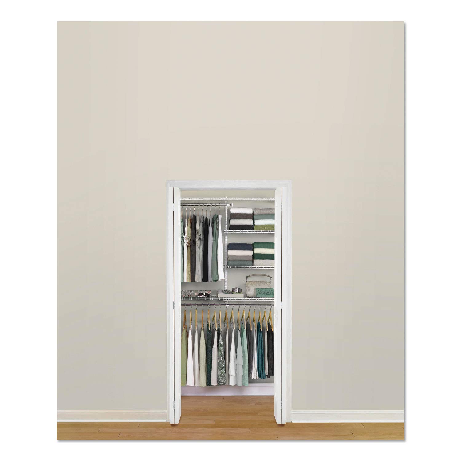 Rubbermaid Configurations Deluxe Closet Kit, Titanium, 36 Ft., Wire