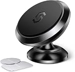 Syncwire Magnetic Car Phone Holder for Dashboard, Cell Phone Car Kits, 360° Adjustable Magnet Cell Phone Mount Compatible with iPhone, Samsung, LG, GPS, Mini Tablet and More (Must Use Metal Plate)
