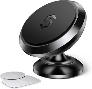 Syncwire Magnetic Car Phone Holder for Dashboard, Cell Phone Car Kits, 360° Adjustable Magnet Cell Phone Mount Compatible with iPhone, Samsung, LG, GPS, Mini Tablet and More (Must Use Metal Plate)