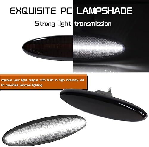 Miniatura 2 de Blanco LED ahumado lente para 1997-2004 Chevrolet Corvette C5 parachoques trasero lateral Fender Marker luces de señal de giro OEM # 16523536