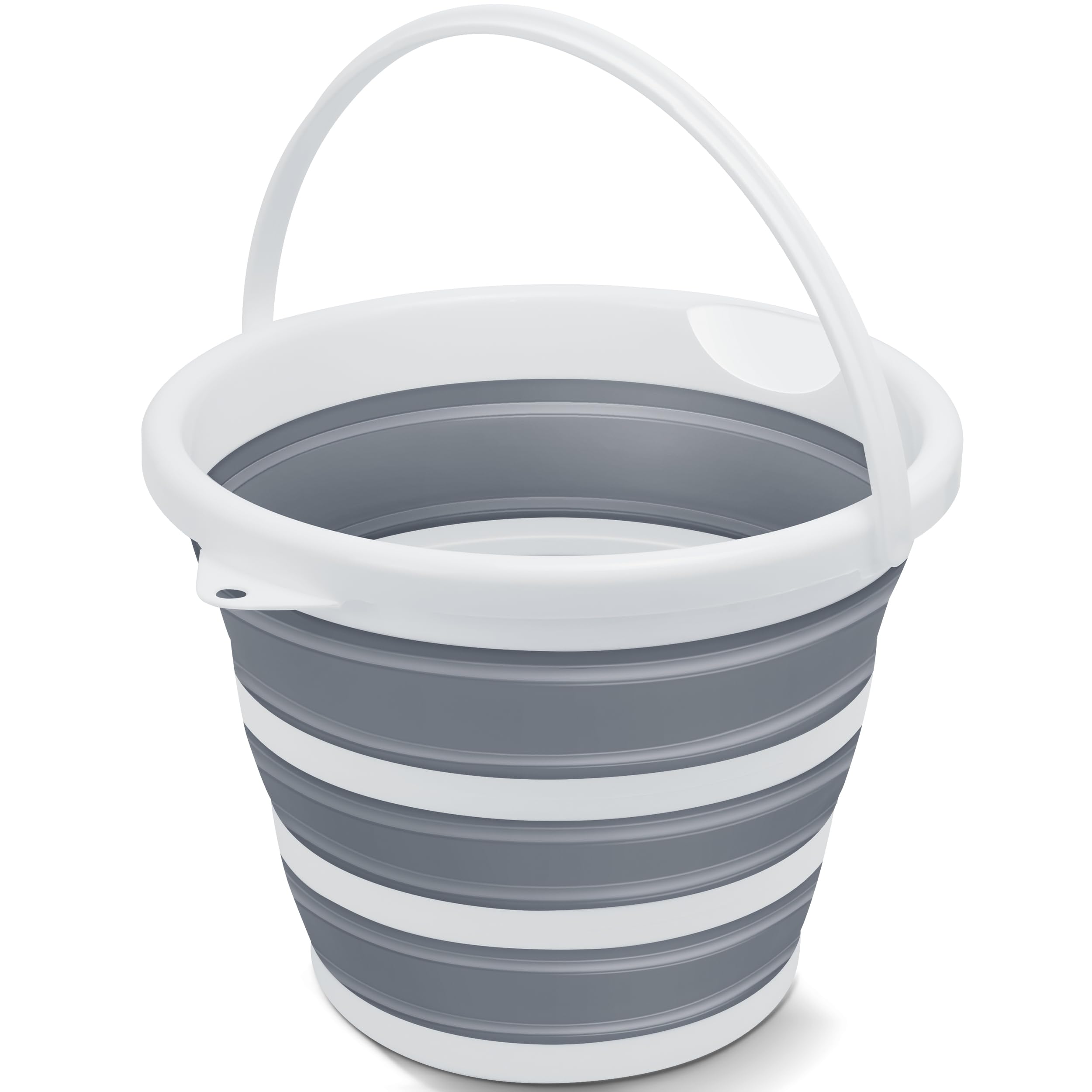 Goderewild Collapsible Water Bucket for House Cleaning, Space-Saving Portable Small Buckets for Car Washing,Camping,Hiking,Fishing,RV (10L, Round)