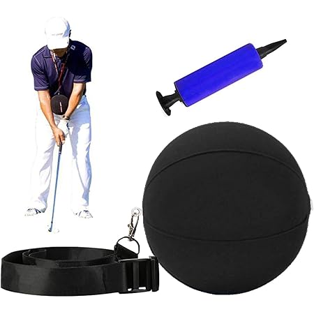 Amazon Com Liqiwi Golf Swing Trainer Aid Assist Posture Correction Training Golf Smart Inflatable Ball Black Sports Outdoors