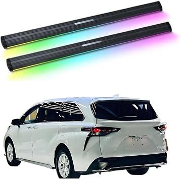 Electric Running Boards with Lights Compatible for Toyota GranviaLong Panel2022-2025,Retractable Power Side Steps for Trucks & SUVs,Durable Aluminum Step Bars