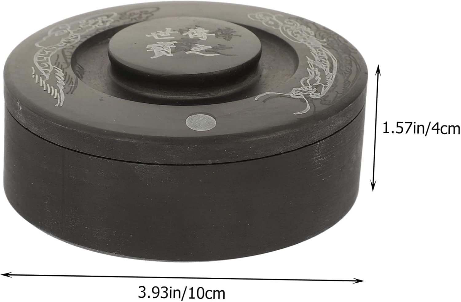 Gadpiparty Lidded Calligraphy Inkstone 4-Inch Grinding Inkwell for Chinese Writing and Sumi Painting for Students and Artists Preserves Ink and Enhances Creativity