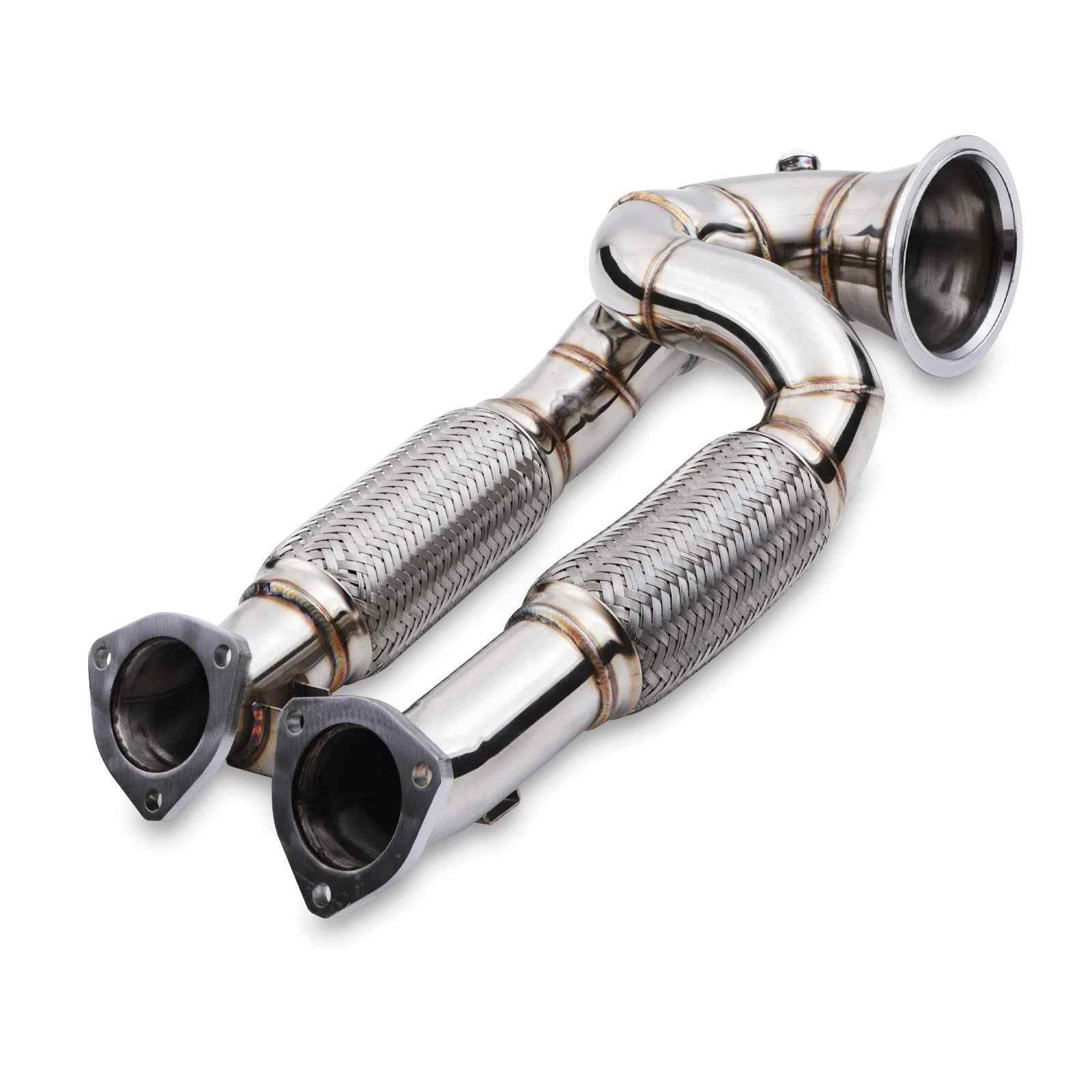 Tubo de escape de 7.6 cm compatible con Audi RS3 8P 2.5 TFSi modelos 2011-2013, tubo de acero inoxidable sin gato