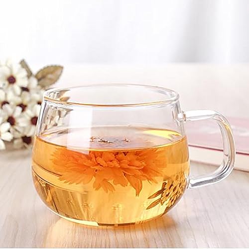 Miniatura 4 de BESTERY - Juego de 4 vasos de vidrio de borosilicato transparente resistente al calor para té, café expreso, 10 onzas, con asa