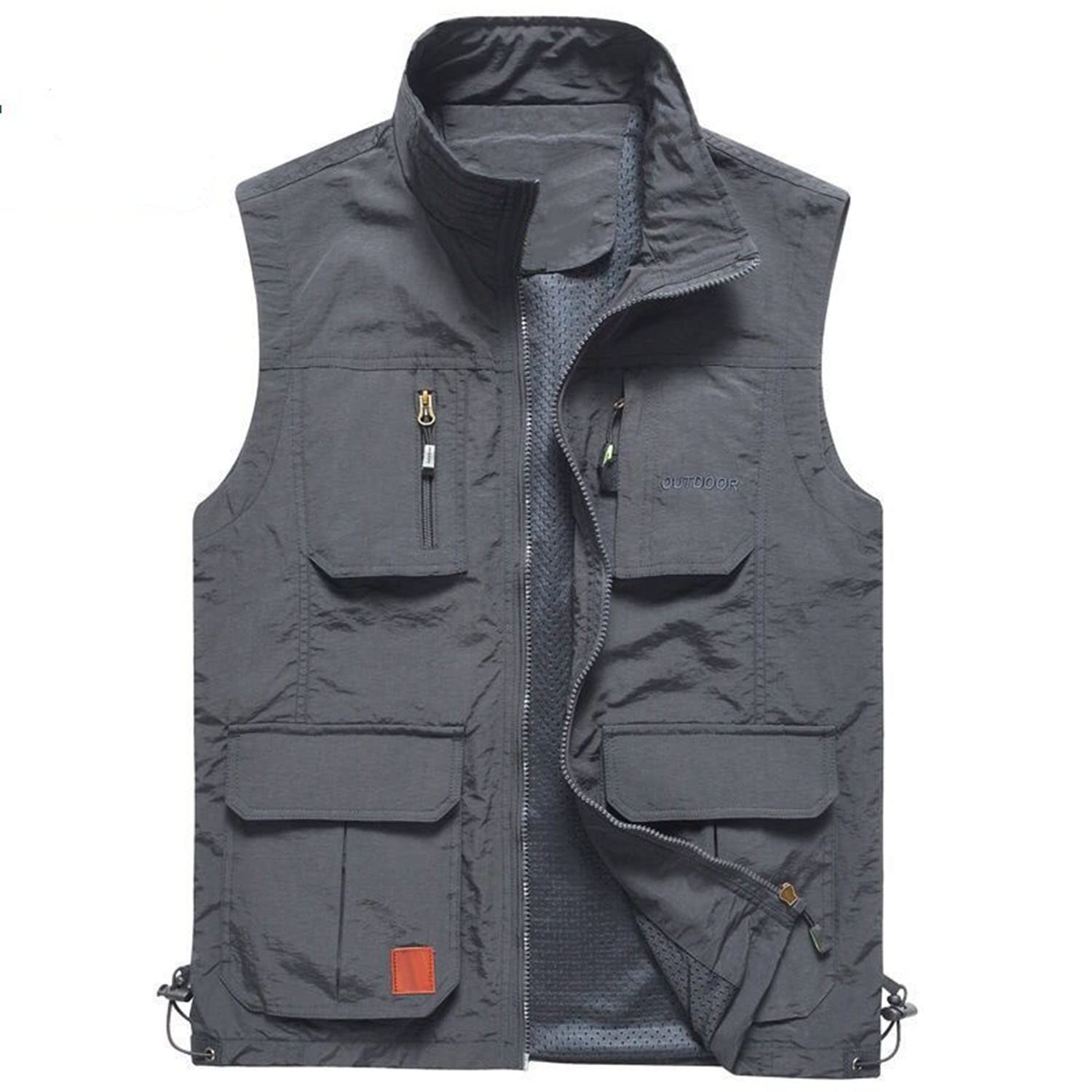 Chaleco De Hombre Multibolsillos Sin Mangas Chaleco De Pesca Casual Exteriores Malla Transpirable Chaqueta De Viaje Práctico Chaleco De Fotografía