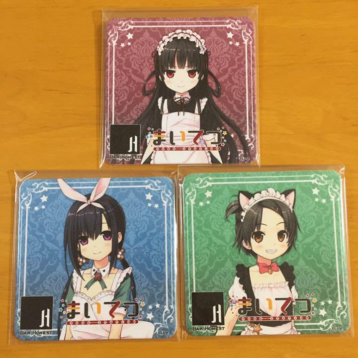 Amazon.co.jp: まいてつ コラボカフェ コースター 3枚 ハチロク 蓑笠凪