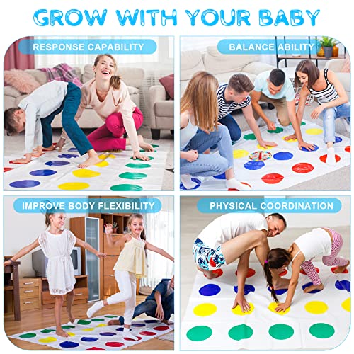 OSDUE Twister Spiel, Partyspiele, Twisting Spiele,Teamspiel, Lustige Spiele mit Spielmattefür die Familie Interaktion (Bodenspiele)