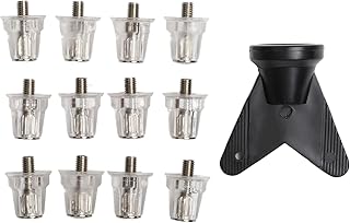 Juego de 12 tacos para botas de fútbol con llave, picos de repuesto hechos de aluminio para un rendimiento óptimo (15 mm + 18 mm)