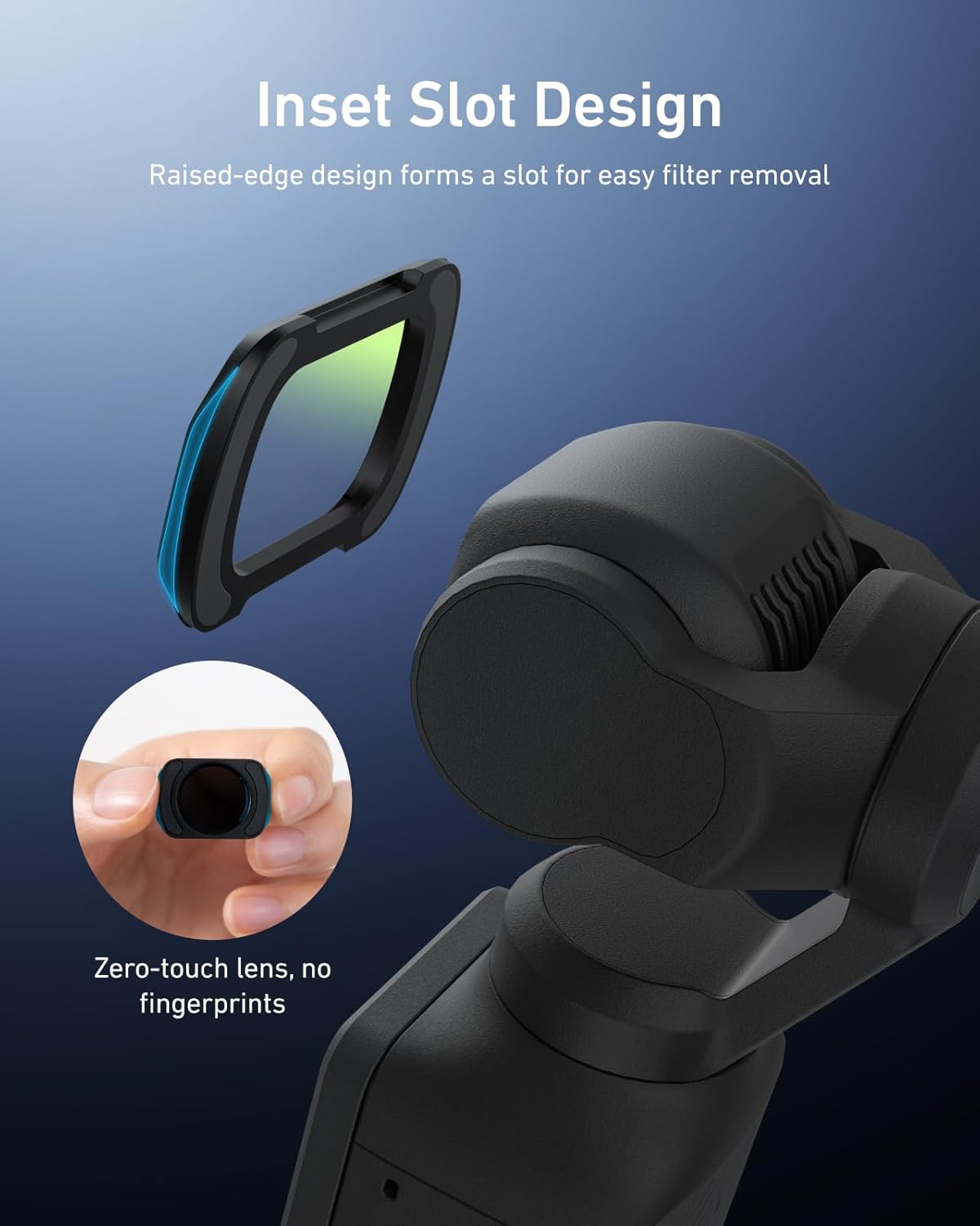 TELESIN Filter Kit for DJI Osmo Pocket 4/3, Xtra Muse–VND 2–32 Variable ND, CPL & 1/4 Black Mist Filters, HD Optical Glass, Multi-Coated Lens Filters Set, Accessories for Travel Vlog Cinematic Video