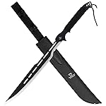 Snake Eye Tactical Fantasy Design Ninja Sword Comes with Nylon Sheath (Silver & Black)