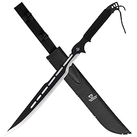 Snake Eye Tactical Fantasy Design Ninja Sword Comes with Nylon Sheath (Silver & Black)