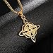 NIGHTCRUZ Witches Knot Necklace, Celtic Knot Pendant with Triquetra Trinity