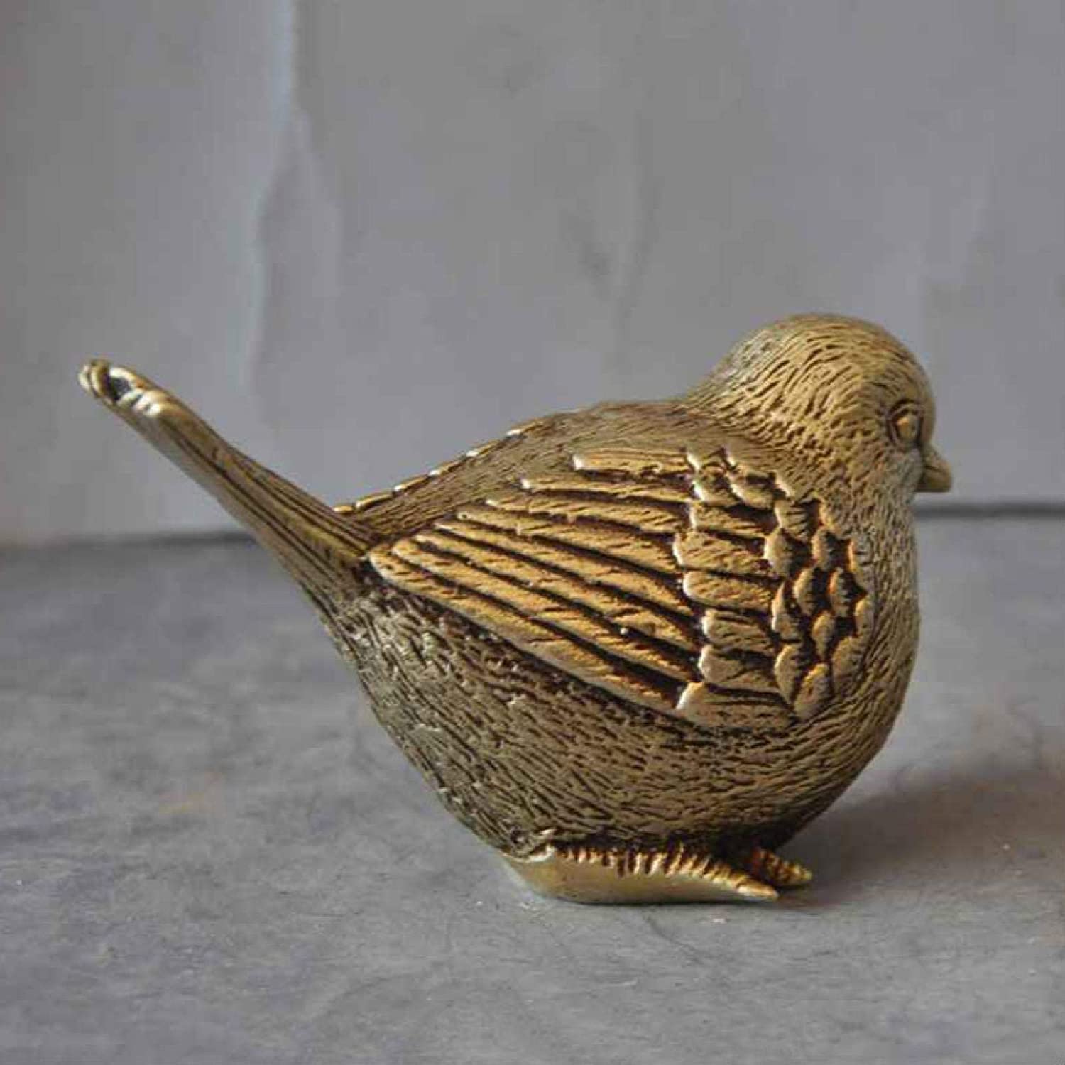 Feng shui mosiądz zwierzę mały ptak szczęście statua ozdoby biurowe figurki sztuki prezent posągi figurki home decor pulpit rzeźba