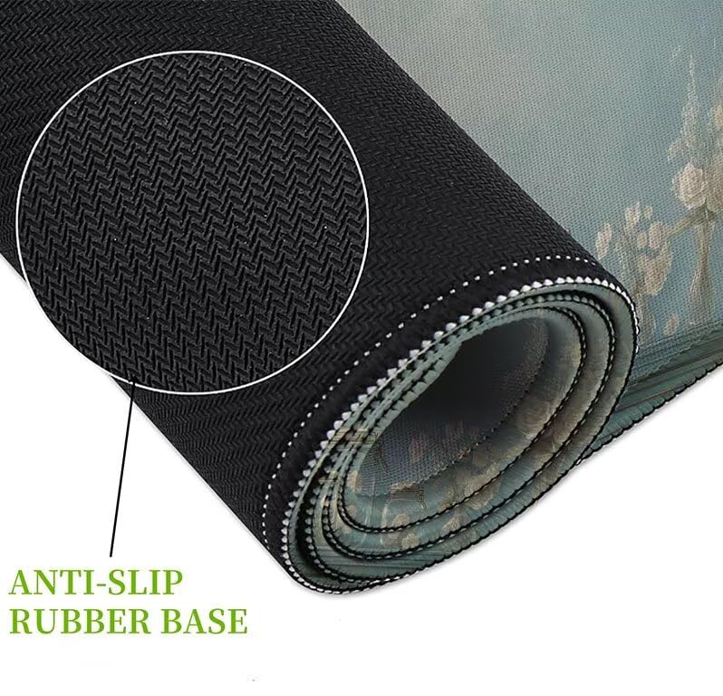 Tapis de souris XXL Fleur finitions bords cousus premium - 5