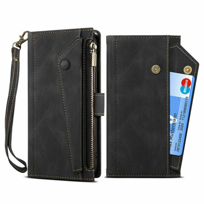 Coque Samsung S21 FE bleu étui cuir protection intégrale magnétique - 3