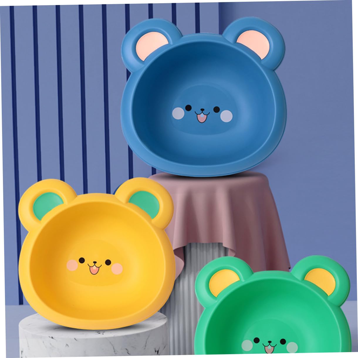 Cartoon Pattern Wash Basin Capacity Eco Friendly Plastic Tub for Face Washing and Foot Bath Sturdy Compact Design for Easy Storage and